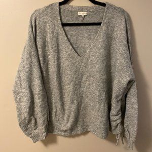Gentle Fawn Gray Sinched Sweater